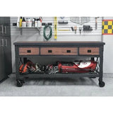Building Products 72 in. 3-Drawers Rolling Industrial Workbench and Wood Top image 2