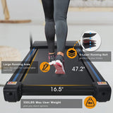 3.5HP Folding Treadmill with 15% Auto Incline 12 Preset Programs for Running Walking Exercise, 330LB Capacity, Double Running Board Shock... image 3
