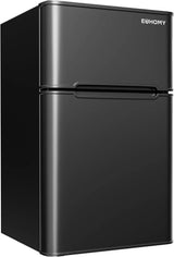 EUHOMY 3.2 Cu.Ft Mini Fridge with Freezer -- 2-Door Compact Refrigerator for Bedroom, Dorm, Office or Apartment, Silver image 2