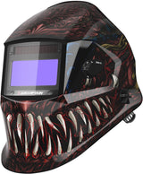 Welding Helmet Auto Darkening, True Color Solar Powered Welding Mask with 4 Arc Sensor, 1/1/1/1 Optical Clarity and Adjustable Shade 4/9-13 Welder Helmet image 3