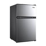 Arctic King 3.2 Cu ft Two Door Mini Fridge with Freezer, Stainless Steel, E-Star image 2