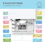 Desktop dishwasher, Energy Star portable dishwasher, 6 dish settings, small dishwasher with 8 washing programs, high-speed operation, baby care, energy-saving and glass material, dormitory dishwasher, RV and apartment dishwasher image 2
