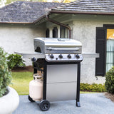 Char-Broil 463377319 Performance 4-Burner Cart Style Liquid Propane Gas Grill, Stainless Steel image 3