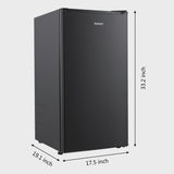 Galanz 3.3 Cu ft One Door Mini Fridge, Black Estar, New image 4