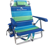 2 Backpack Beach Chairs with Storage Pouch and Towel Bar image 2