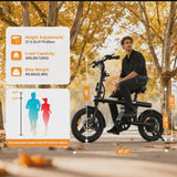 14 in Electric Bike for Adults,500W Folding E-Bike,Electric Commuter Mini Bikes,Electric Bicycles with 36V Removable Battery,Black image 4