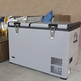 FM-65G 65 Quart Portable Refrigerator and Deep, AC 110V/ DC 12V, Real Chest Freezer for Car, Home, Camping, and RV with-8掳F to 50掳F Temperature Range, Gray, One Size image 2