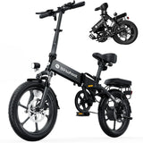 Electric Bike for Adults 500W Motor, 20 mph Folding Ebike, 14"/16"/20" Adults Electric Bicycles with Smart Uphill, 280.8Wh Battery, 25 Miles PAS Range, Mini E Bikes for Adults and Teens-isinwheel