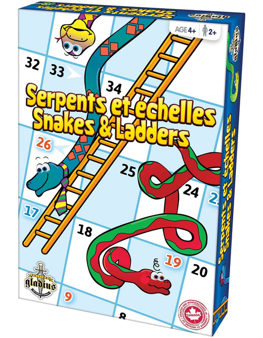 Editions Gladius Snakes & Ladders Classic Family Board Game Set, Ages 4+