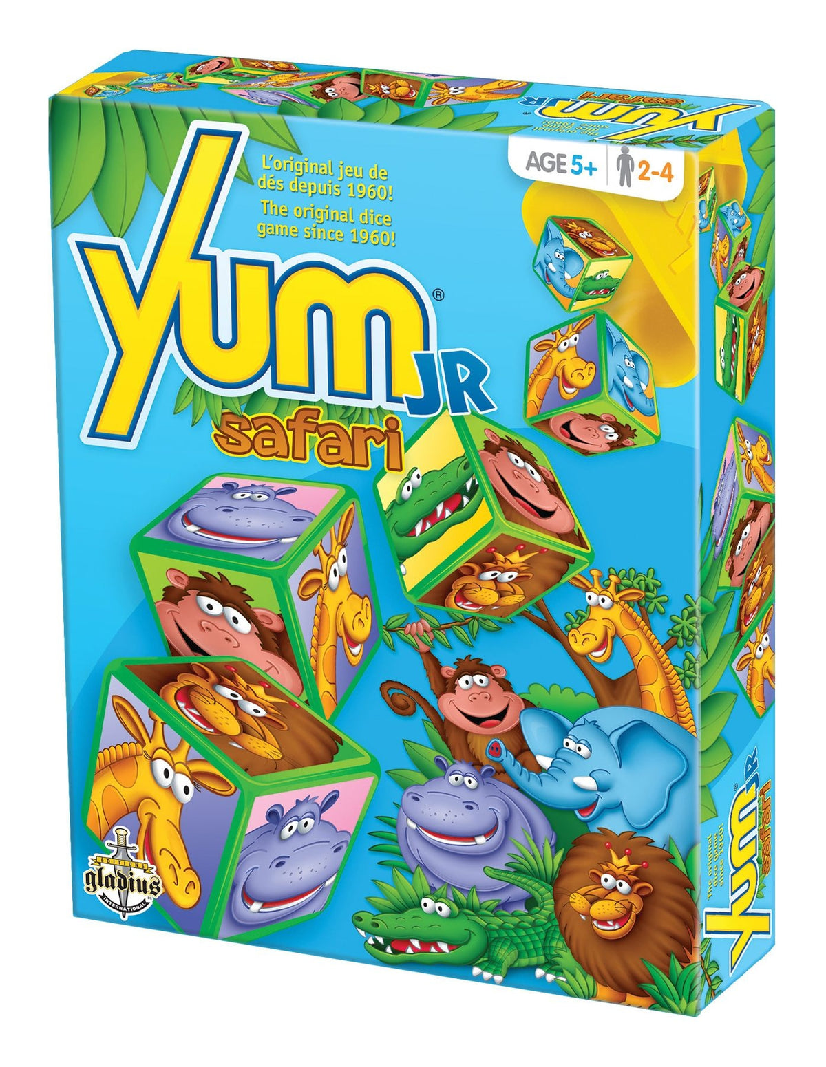 Editions Gladius Yum Jr. Safari Animal Dice Game Set for Kids, Ages 5+