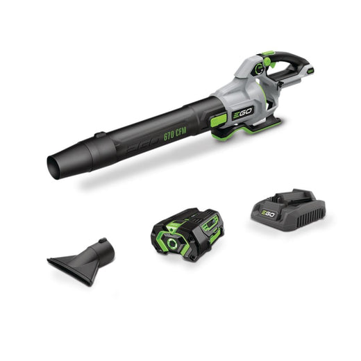 EGO POWER+ 56V Brushless Cordless 670 CFM Leaf Blower, Includes (1) 4.0Ah Battery and (1) 320W Charger, LB6703