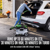 EGO POWER+ 56V Wet/Dry Vacuum with Hose and Accessories, Tool Only, 34L, WDV0900 image 6
