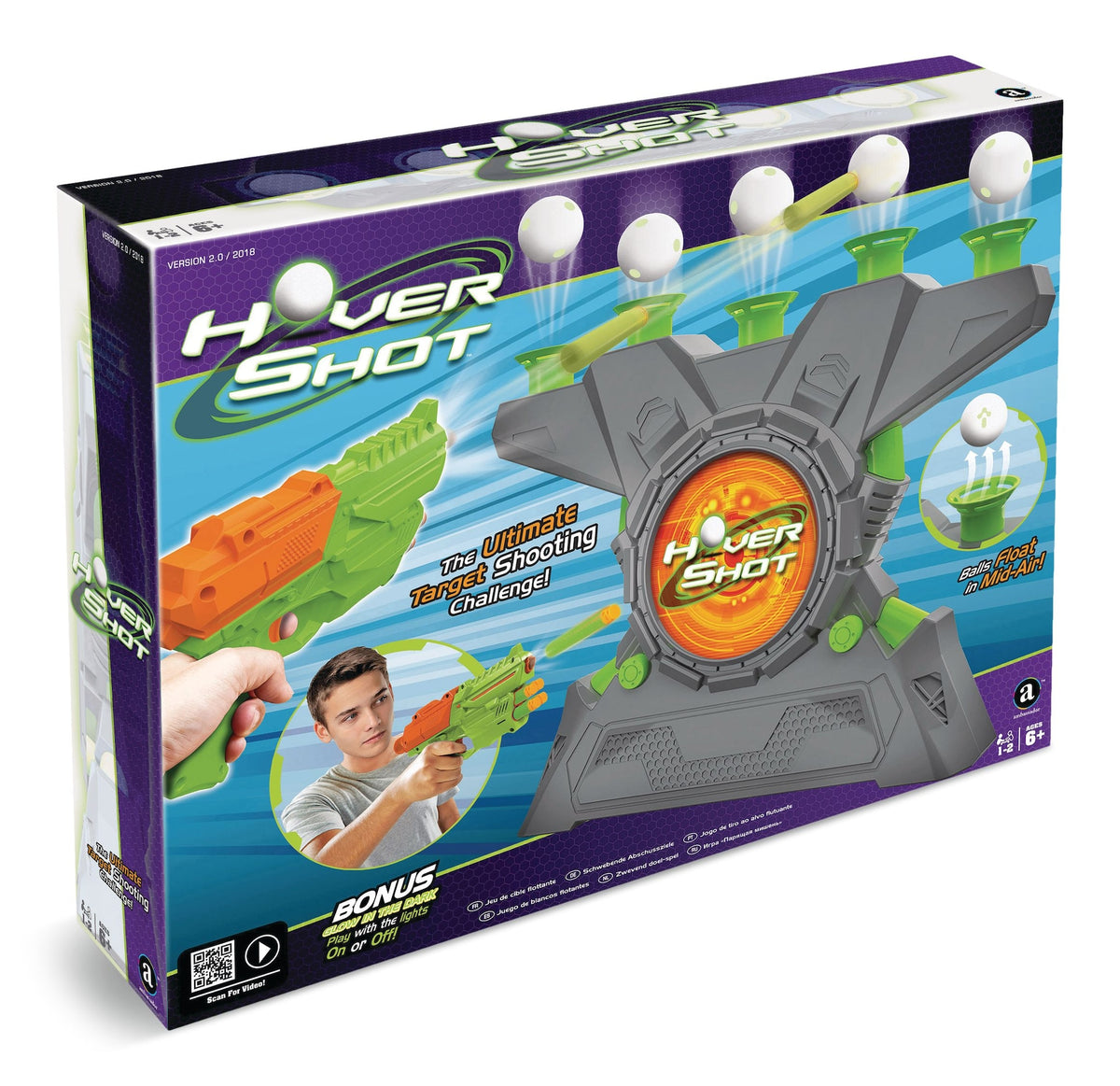 Electronic Arcade Hover Shot Floating Target Shooting Game with Powerful Precision-Aim Blaster, Ages 6+