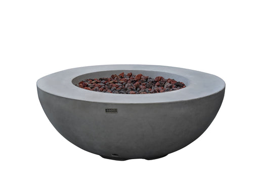 Elementi Lunar Bowl Fire Pit, Natural Gas, Light Grey, 45,000 BTU