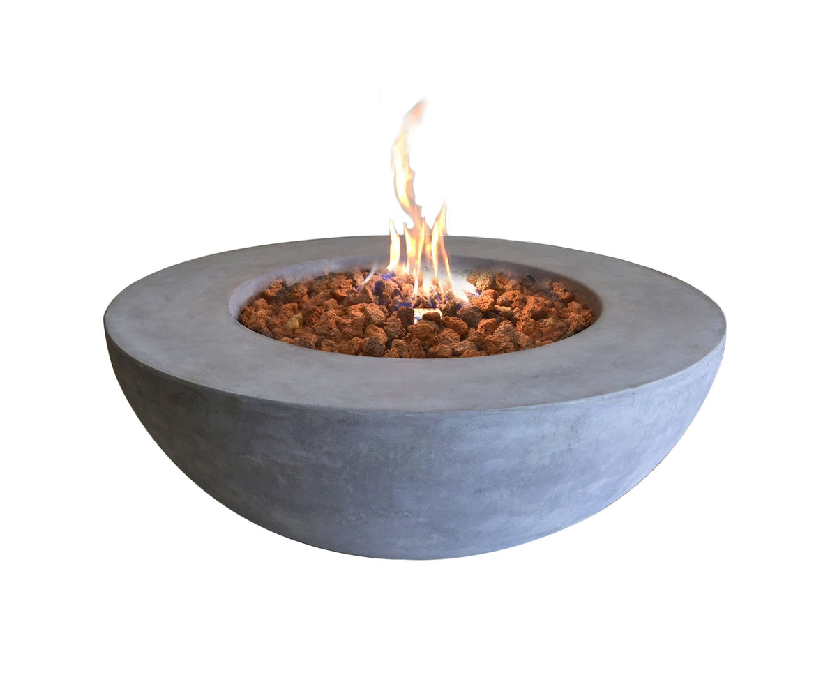 Elementi Lunar Bowl Liquid Propane, Light Grey