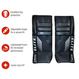 Elite Hockey Vasilevskiy PRO-X700 Street Hockey Goalie Leg Pads, Junior, 24-in