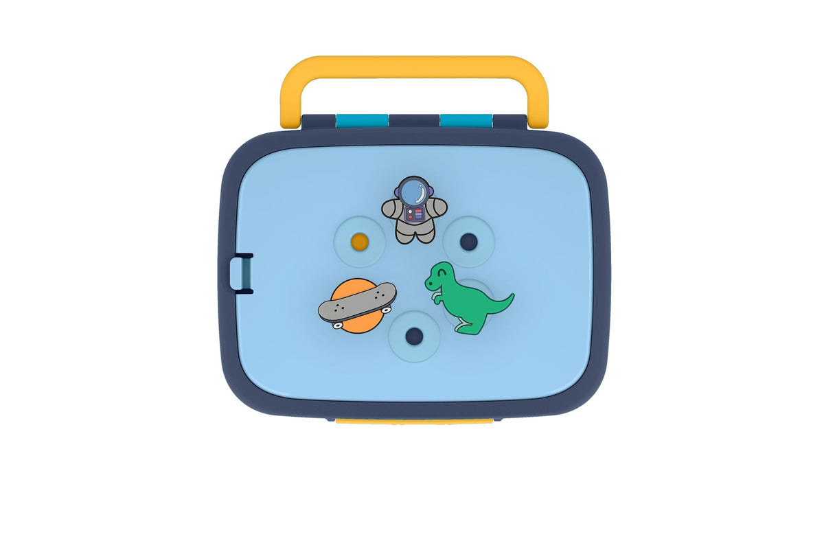 ello Benn Kids' Lunch Box with Quick Fill Lid, Assorted Colours, 3.6-Cups