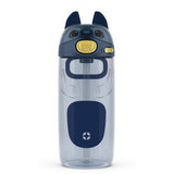 ello Ellies Kids' Reusable Tritan Plastic Water Bottle, 16-oz, Assorted Colours, with Removable Straw