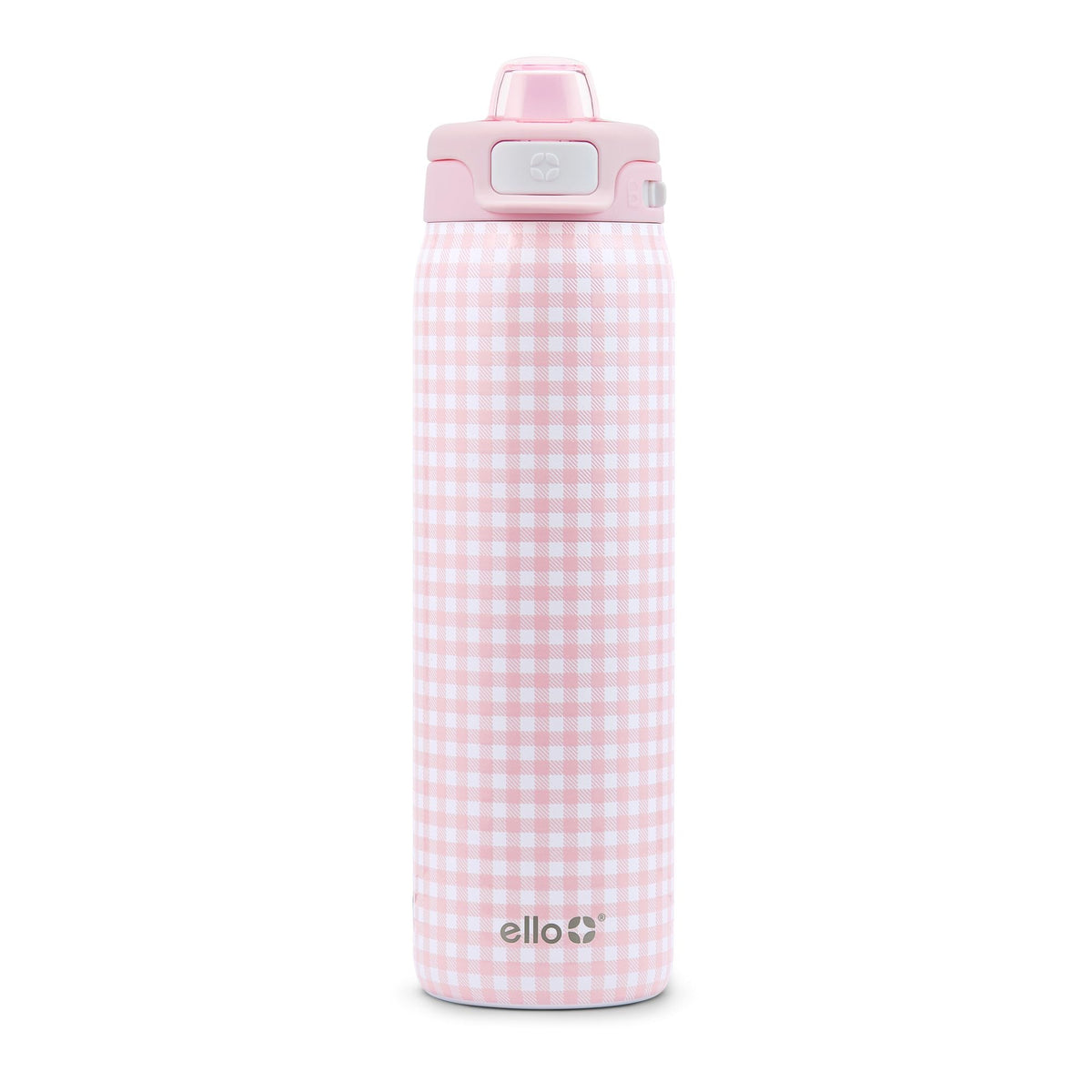 Ello Pop & Fill Insulated Stainless Steel Kids' Water Bottle with Dual Sip & Chug Lid, Various Colours, 18-oz