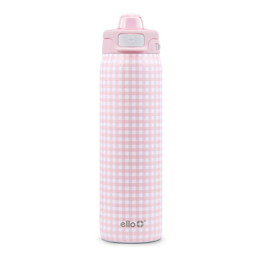 Ello Pop & Fill Insulated Stainless Steel Kids' Water Bottle with Dual Sip & Chug Lid, Various Colours, 18-oz