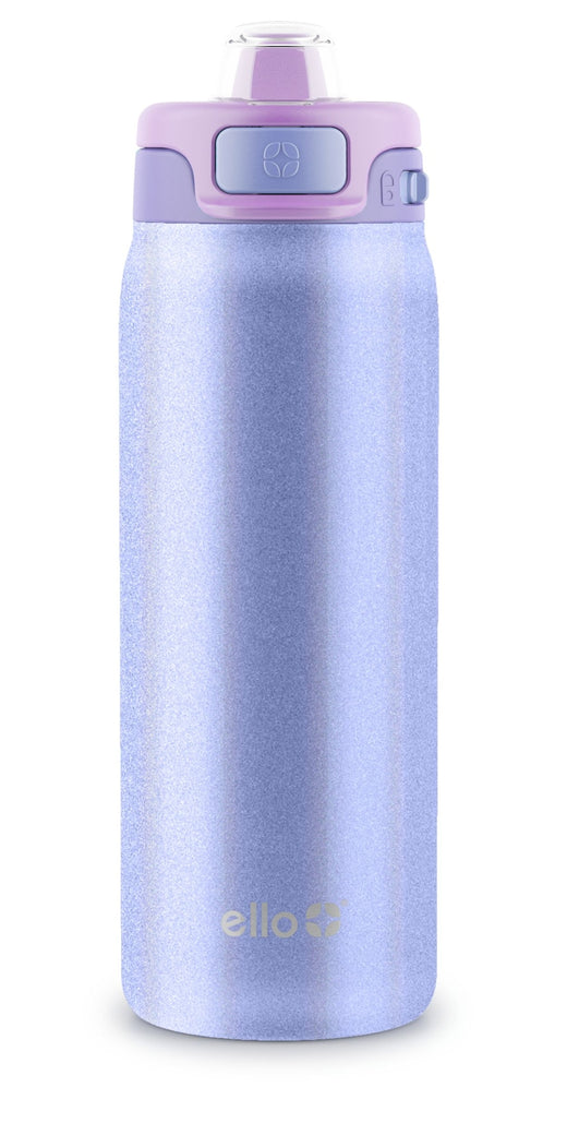 ello Pop & Fill Reusable Stainless Steel Insulated Water Bottle with Quick Fill Lid, 18-oz, Assorted Colours