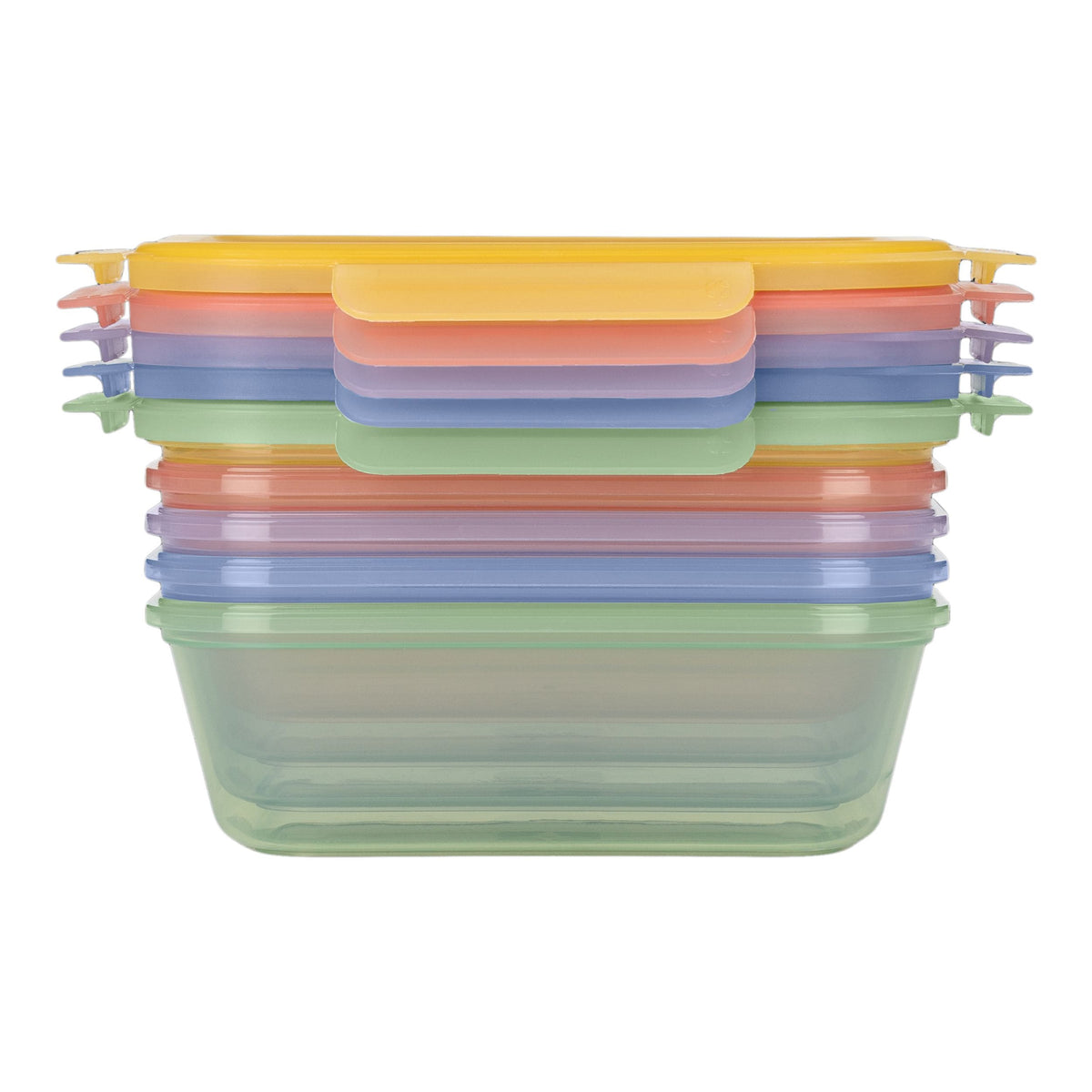 ello Snap & Nest Meal Prep Food Storage Container Set with Leakproof Lids, 10-pc