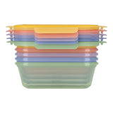 ello Snap & Nest Meal Prep Food Storage Container Set with Leakproof Lids, 10-pc
