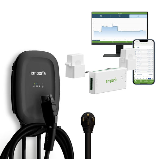 Emporia 40A Wi-Fi Level 2 NEMA 14-50 J1772 EV Charger with Load Management