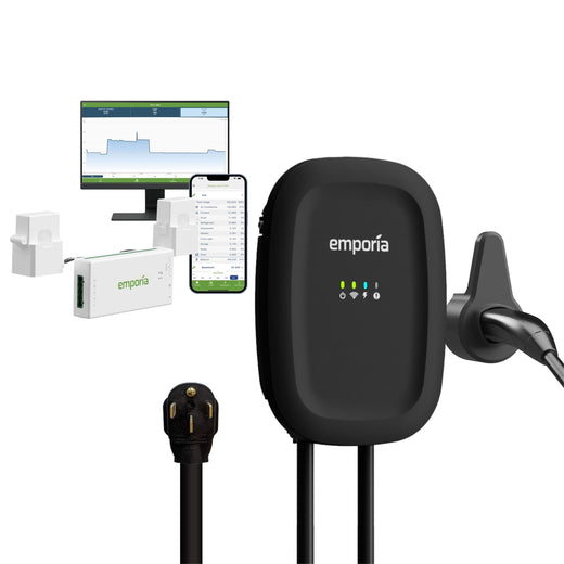 Emporia 40A Wi-Fi Level 2 NEMA 14-50 NACS EV Charger with Load Management