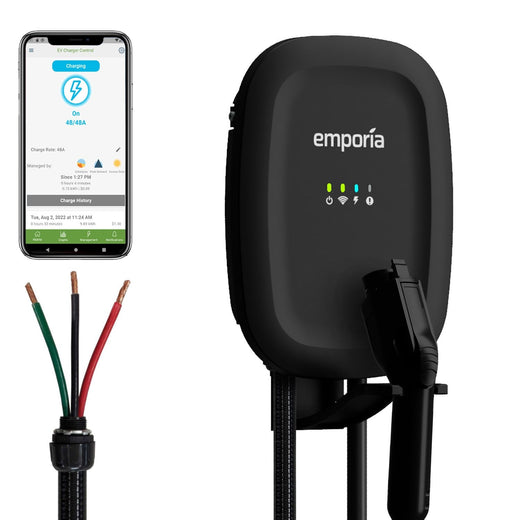 Emporia 48A Wi-Fi Level 2 Hardwired J1772 EV Charger