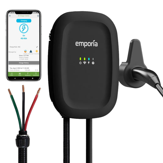 Emporia 48A Wi-Fi Level 2 Hardwired NACS EV Charger