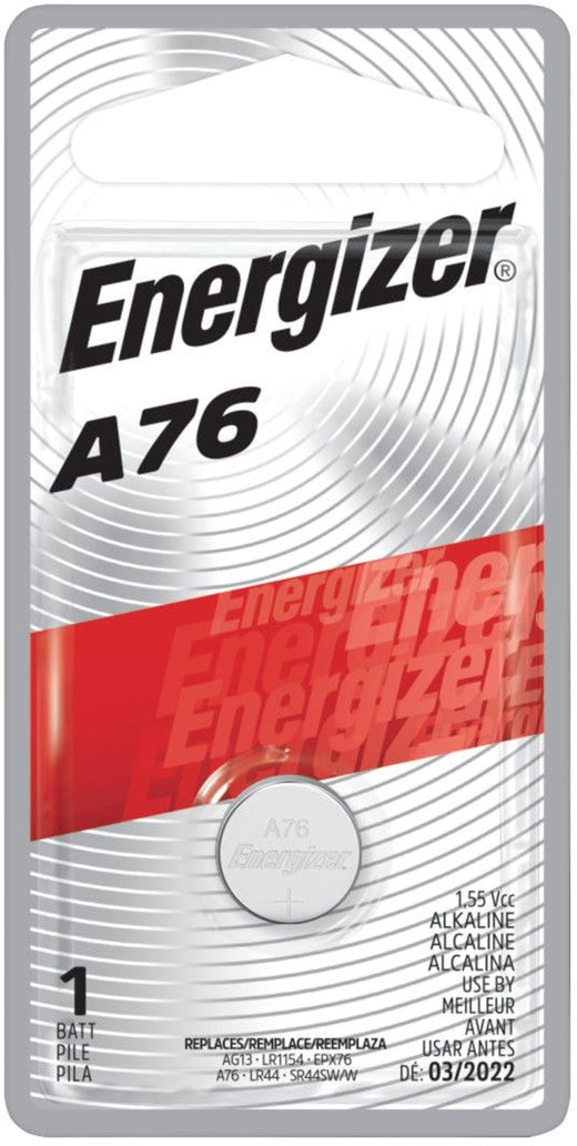 Energizer 1-pk A76 LR44 1.5V / 1.5 Volt Alkaline Miniature Battery, Long Lasting
