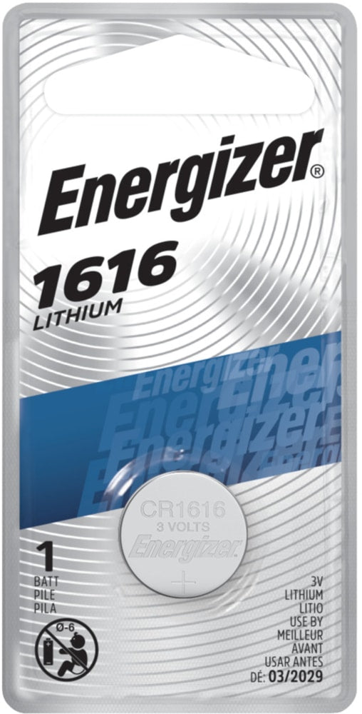 Energizer 1-pk CR1616 DL1616 3V / 3 Volt Lithium Coin Cell Battery, Long Lasting, All Purpose
