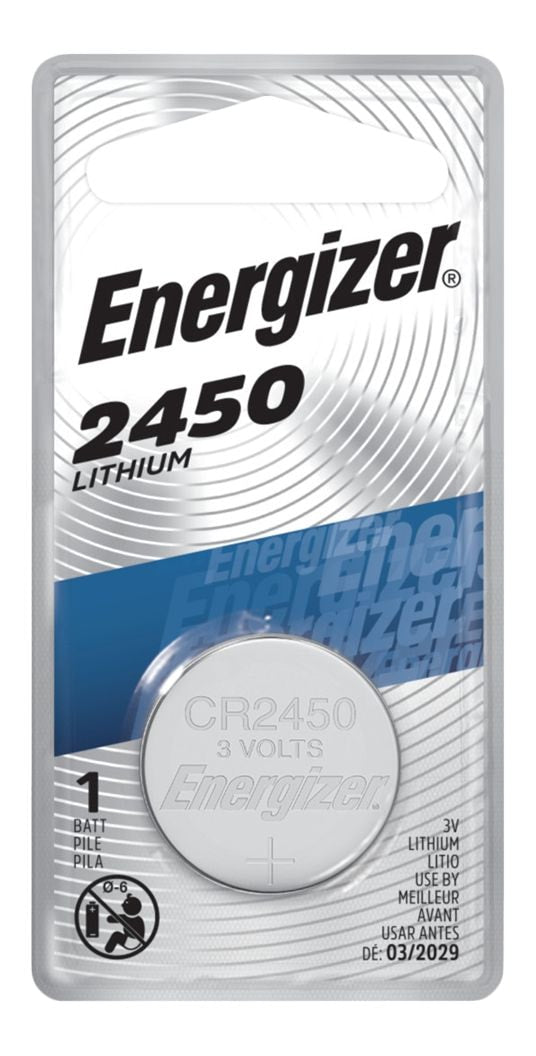 Energizer 1-pk CR2450 3V / 3 Volt Lithium Coin Cell Battery, Long Lasting, All Purpose