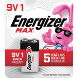 Energizer Max 1-pk 9V / 9 Volt Alkaline Battery, Long Lasting, All Purpose