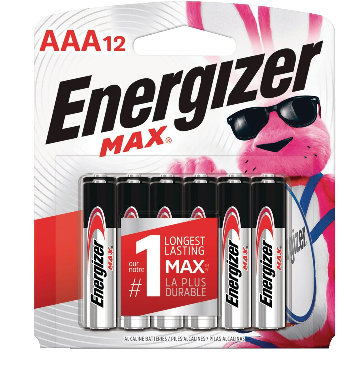 Energizer Max 12-pk AAA Alkaline Batteries, Long Lasting, All Purpose