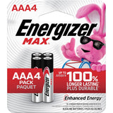 Energizer Max 4-pk AAA Alkaline Batteries, Long Lasting, All Purpose