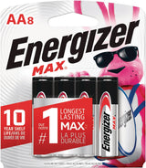 Energizer Max 8-pk AA Alkaline Batteries, Long Lasting, All Purpose image 2