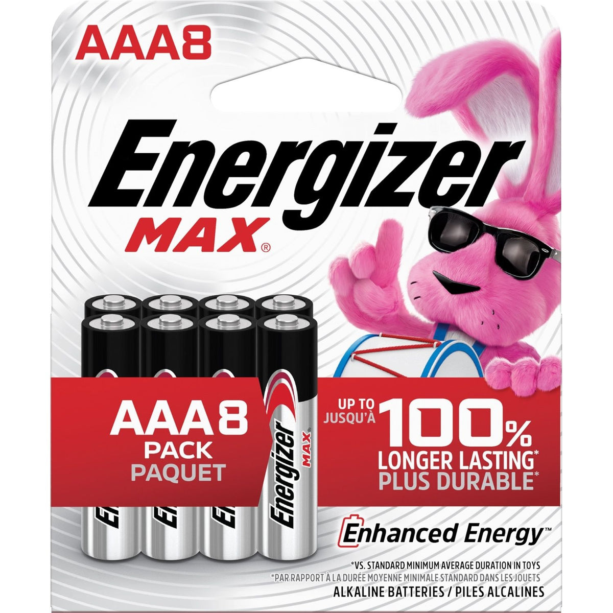 Energizer Max 8-pk AAA Alkaline Batteries, Long Lasting, All Purpose