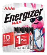 Energizer Max 8-pk AAA Alkaline Batteries, Long Lasting, All Purpose image 2