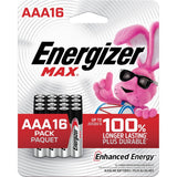 Energizer MAX AAA Alkaline Batteries, Long Lasting, All Purpose, 16-pk