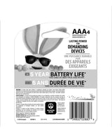 Energizer NH12BP-4 AAA 800mAh NiMH Rechargeable Batteries, Pre-Charged, All Purpose, 4-pk image 2