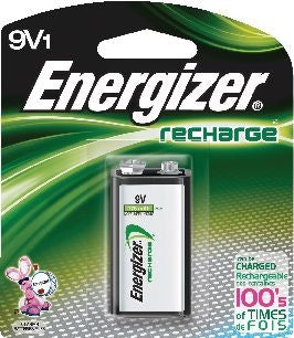 Energizer NH22NBP 1-pk 9V / 9 Volt 175 mAh NiMH Rechargeable Battery, Pre-Charged, All Purpose