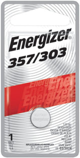 Energizer Silver Oxide 1-pk 357 LR44 AG13 303 A76 1.5V / 1.5 Volt Button Coin Cell Battery