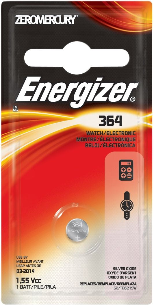 Energizer Silver Oxide 1-pk 365/363 SR621SW 1.5V / 1.5 Volt Button Cell Watch Battery