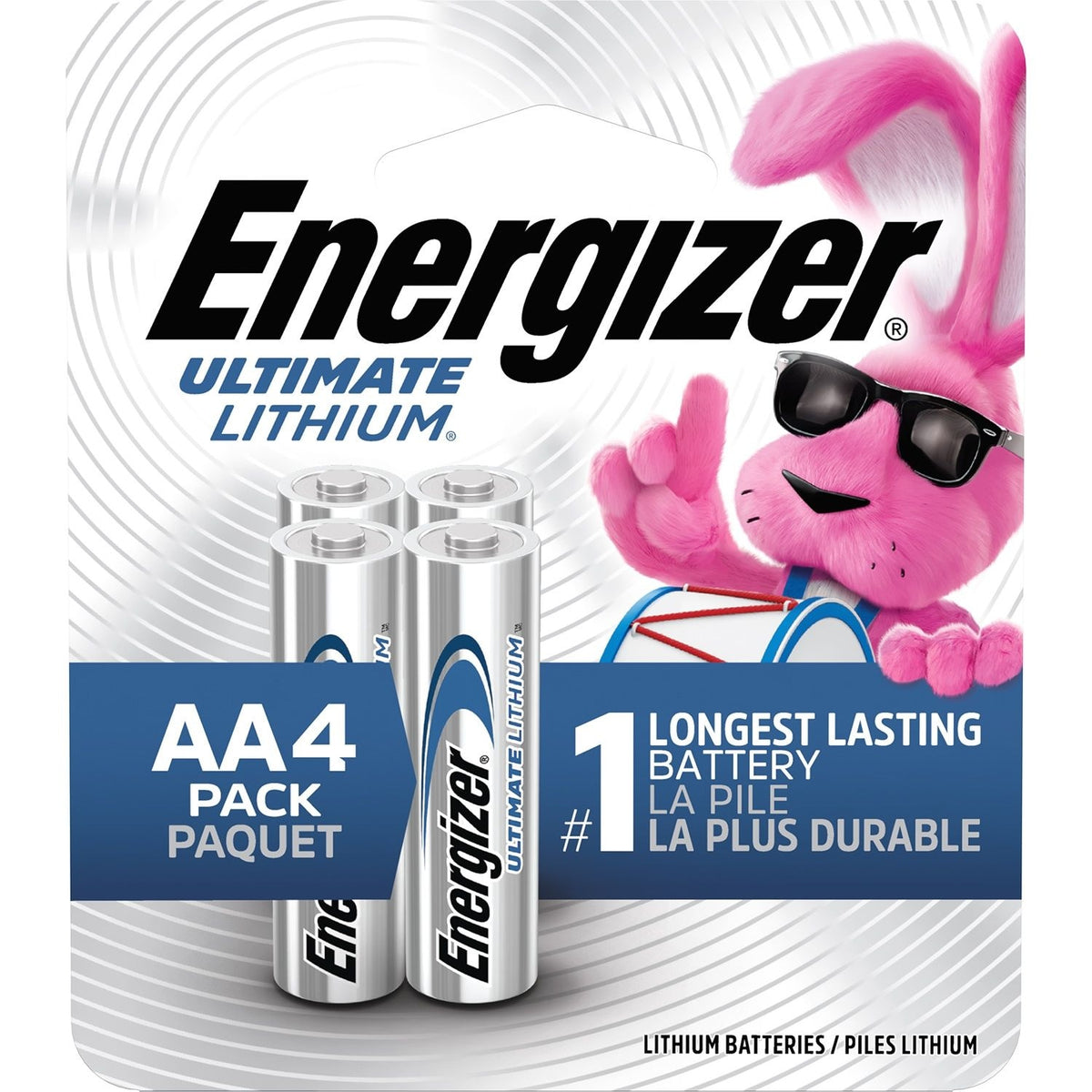 Energizer Ultimate Lithium AA Batteries, Long Lasting, All Purpose, 4-pk