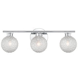 Eurofase 3-Light Chrome Vanity Light with Diamond Shades image 2
