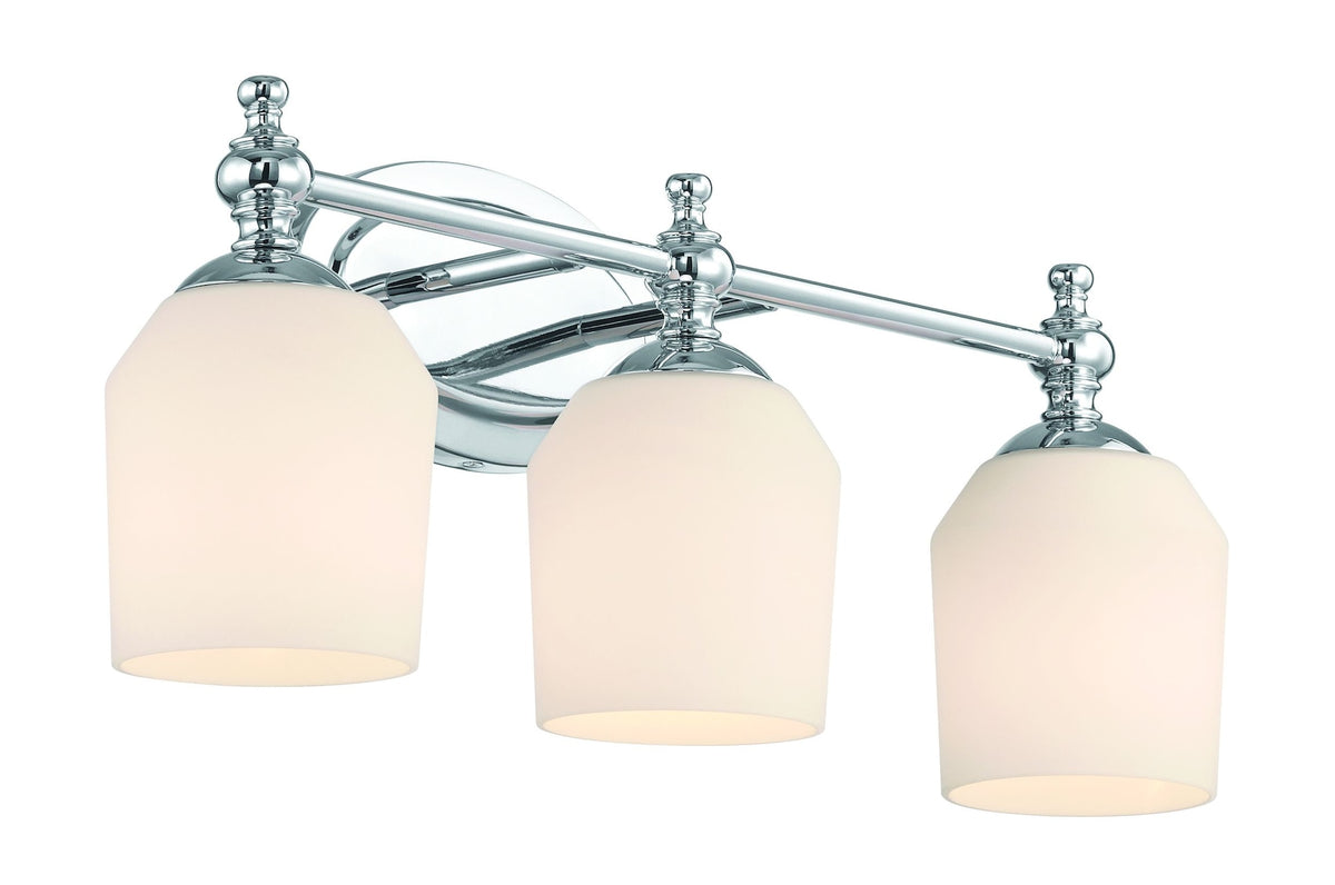 Eurofase 3 Light Vanity Light with Etched Shades
