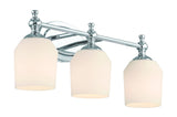 Eurofase 3 Light Vanity Light with Etched Shades