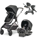 Evenflo Pivot Xpand Modular Compact Fold Travel System with Stroller & Car Seat